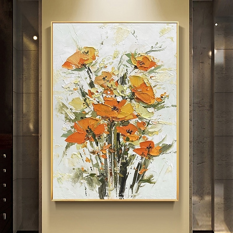 Handmade Hand Painted Oil Painting Wall Modern Fashion Abstract Flower Canvas Painting Home Decoration Decor Rolled Canvas Paingtings 2026 - $139.99 –P4
