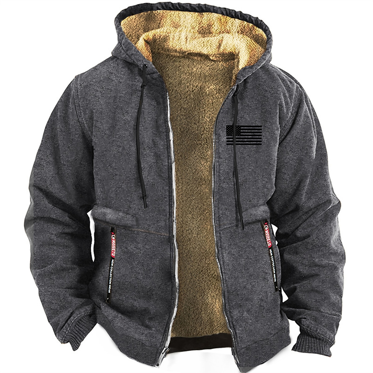 Men's Color Block Long Sleeve Sweatshirts  Hooded Basic Casual Sports & Outdoor Sports Winter Blue Brown Gray Clothing Apparel Designer Hot Stamping S M L XL XXL 3XL 2025 - $35.99 –P1