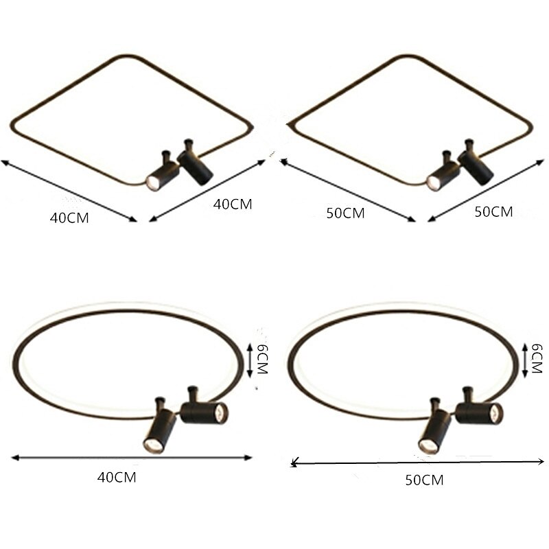 Lampade A Led Da Soffitto Con Faretto Per Camera Da Letto Rotonda/Quadrata Studio Per Bambini Showroom Soggiorno Moderne Faretti Per Interni Lampade Luster Fixture del 2025 a $215.89 –P9