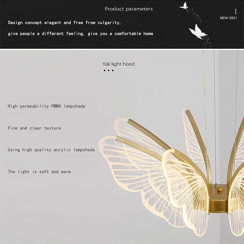 LED Pendant Light Butterfly Design 68cm Single Design Metal LED Nordic Style 220-240V 2025 - $464.29 –P9
