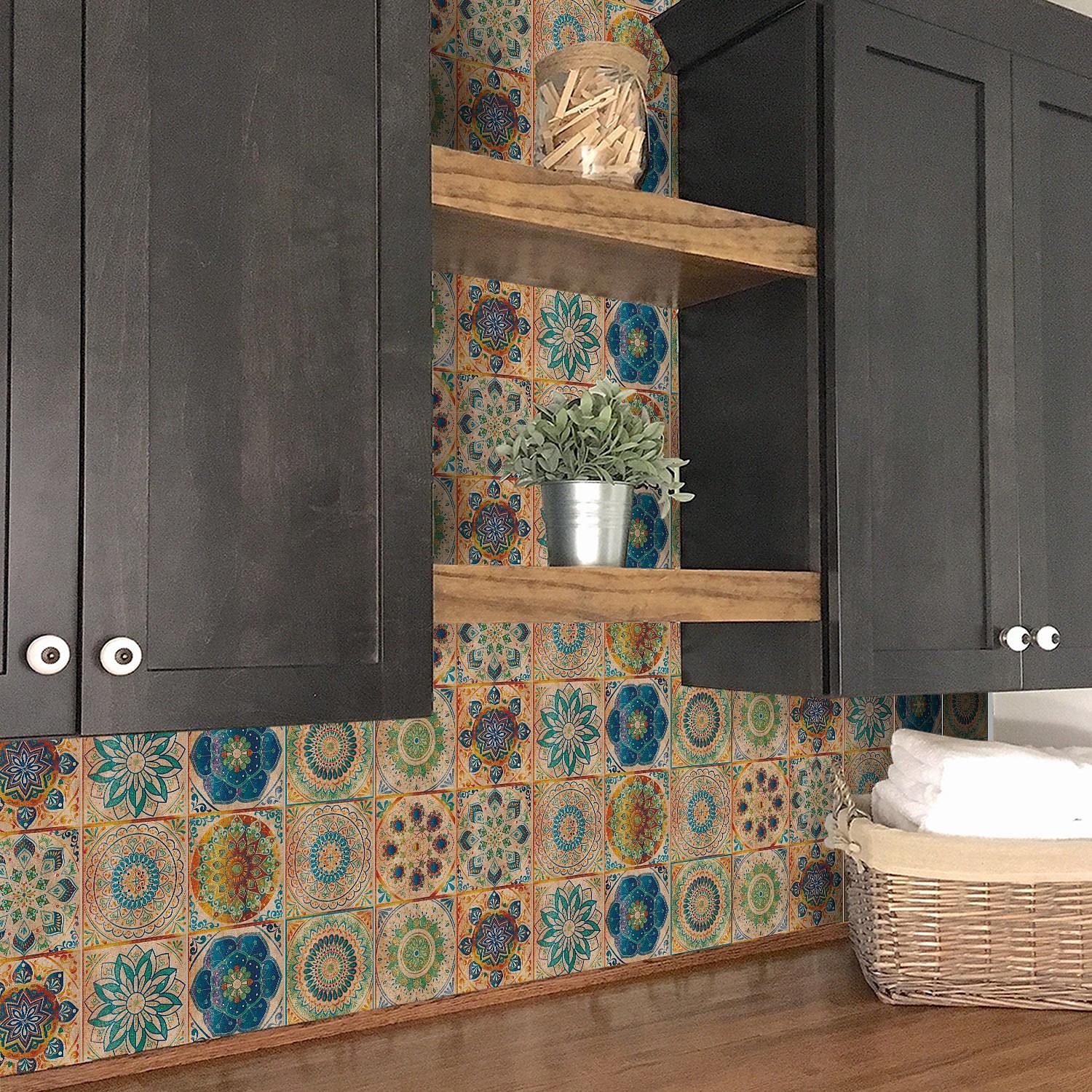 24 uds/48 Uds pegatinas de azulejos cocina creativa baño sala de estar pegatinas de pared autoadhesivas impermeables pegatinas de azulejos de moda 2025 - $13.99 –P13