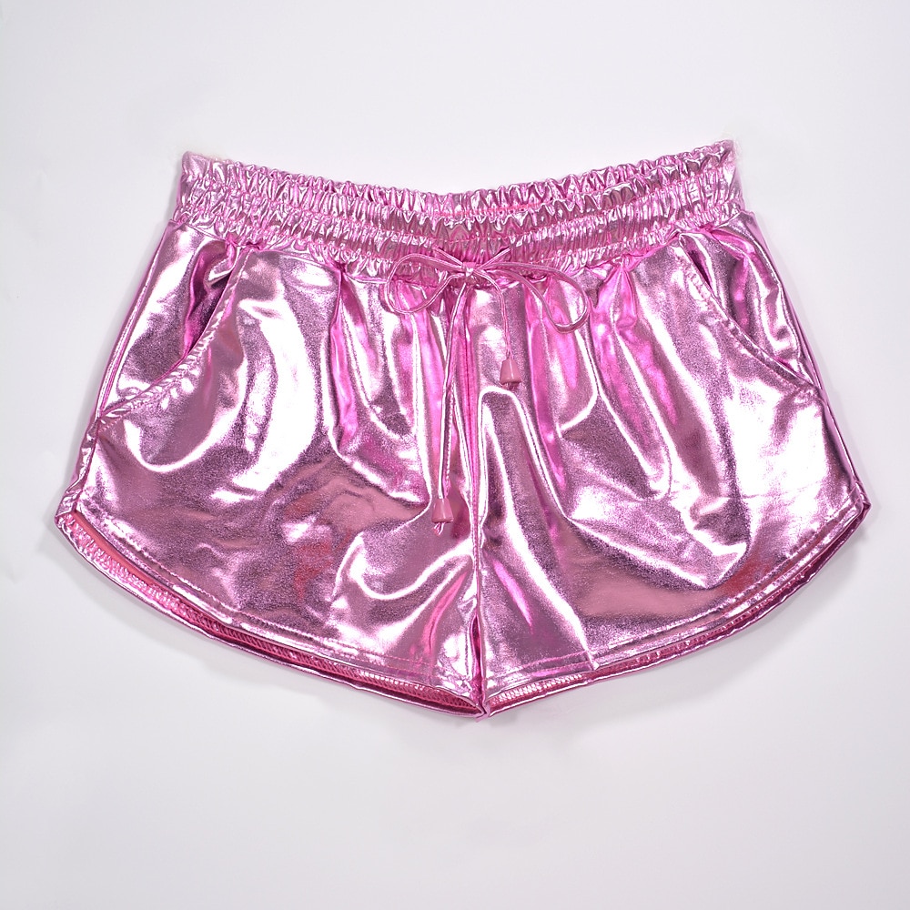 metallinen Jaren '80 Glanzend latex patent Korte broek PU-leer Dames Maskerade Feest Vrijgezellenfeest Prideparade Volwassenen Short 2025 - $22.99 –P5