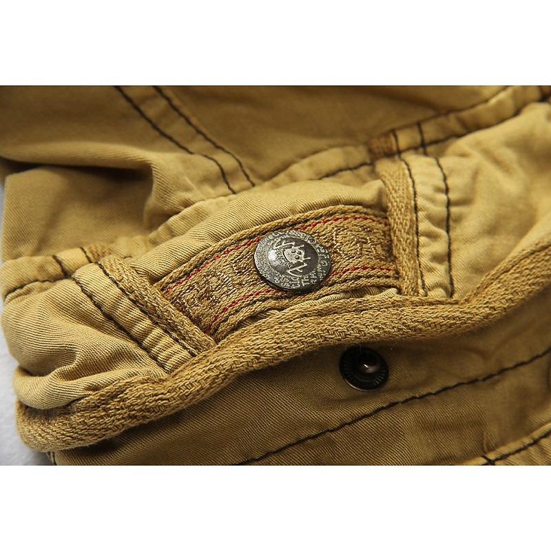 Men's Capri Cargo Shorts Cargo Shorts Shorts Capri Pants Hiking Shorts Leg Drawstring 6 Pocket Plain Comfort Outdoor Daily Going out Fashion Streetwear Black Army Green 2026 - $31.99 –P3