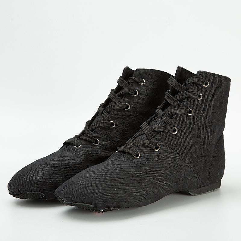 Zapatos de baile de suela blanda para mujeres y niños, botines de lona con cordones, ligeros y flexibles para jazz, ballet y espectáculos. 2026 - $19.99 –P2