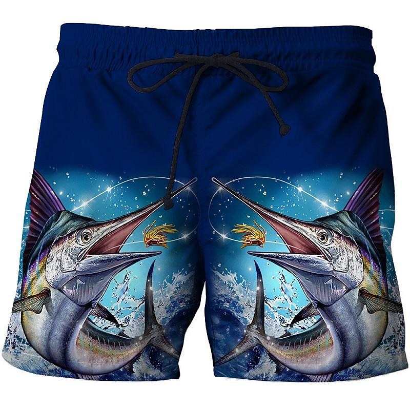 Homens Estampas Abstratas Peixes Calção Justo de Natação Shorts de Natação Bermuda de Surf Cintura Média Moda Roupa de rua Casual Ao ar livre Diário Feriado Bolsos Com Cordão Cintura elástica Designer de 2025 por $19.99 –P10