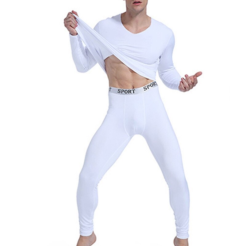 Herr Beställ två storlekar större Termiskt underställ Sovkläder Termiskt set 1set Ren färg Stylish Ledigt Komfort Hem Dagligen Polyester Komfort Varm V-hals Långärmad Höst Vinter Svart Vin 2025 - $9.49 –P4