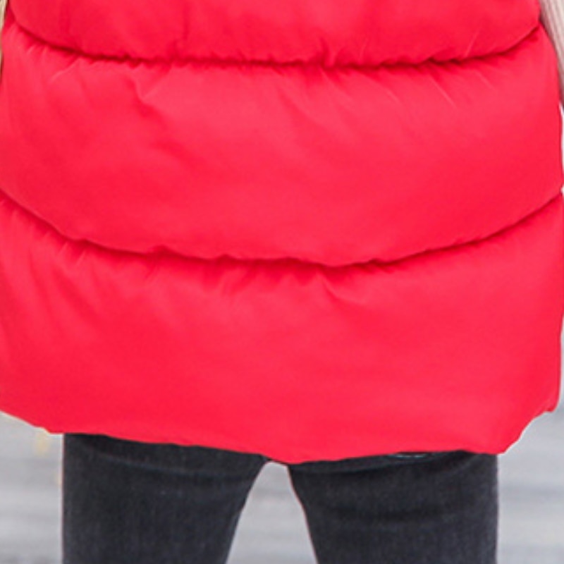 Infantil Para Meninas Colete Sem Manga Verde Preto Vermelho Côr Sólida Inverno Outono Moda Ao ar livre 7-13 anos de 2025 por $15.49 –P8