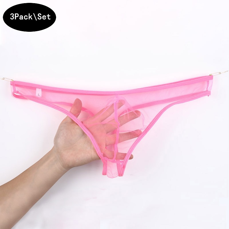 Bărbați 3 pachet Șlapi Lenjerie tanga Chiloți sexy Spandex Respirabil Απαλό Simplu Talie medie Negru Alb 2025 - $12.49 -P1