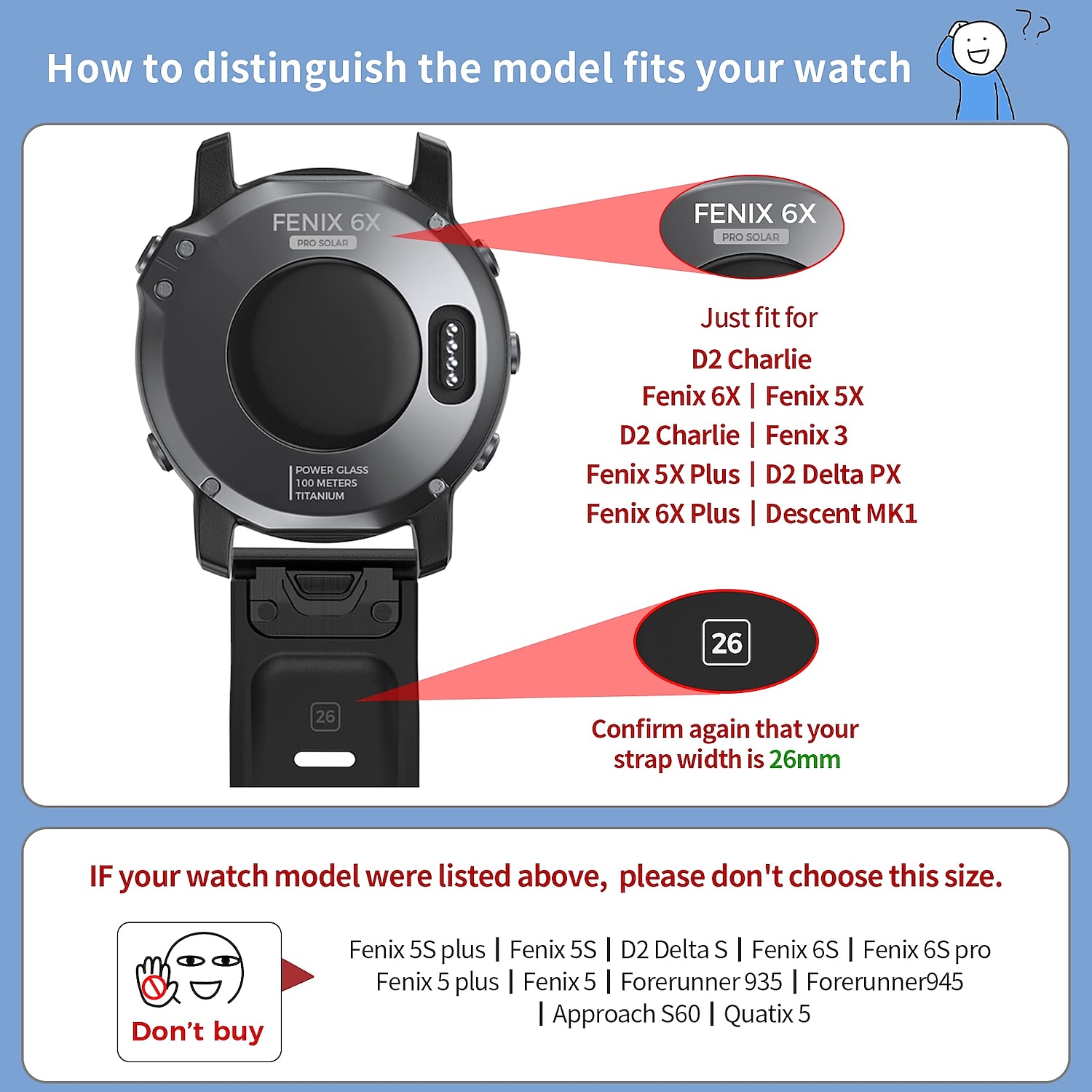 2026年 時計バンド のために ガーミン Fenix 7X / 6X / 5X / 3 Sapphire Fenix 6X Pro / 5X Plus / 3 HR Descent Mk1 Mk2 Mk2i D2 Delta PX / Bravo / Charlie Tactix 7 Pro / Bravo / Charlie Quatix 7X / 6X / 3 ソーラー シリコーン 置換 ストラップ  コレクション – $17.99 –P4