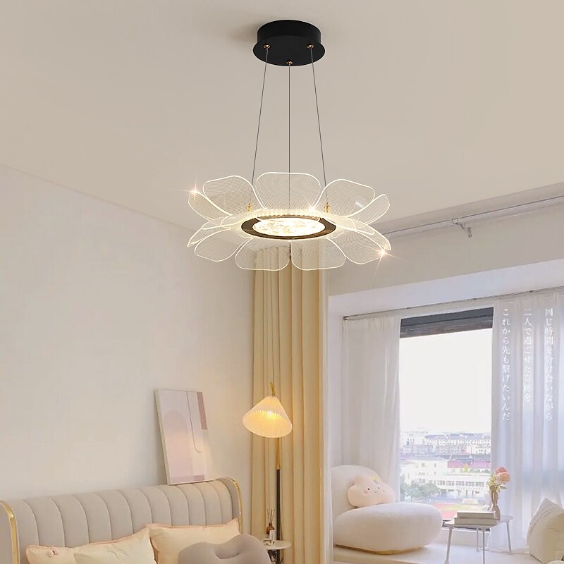 LED Pendant Lights Circle Design 45cm 3000-6000K 1-Light Lotus Leaf Acrylic Chandelier Lamp Modern Contemporary Style Kitchen Dining Home Bar Light 110-120V 220-240V 2025 - $326.79 –P2