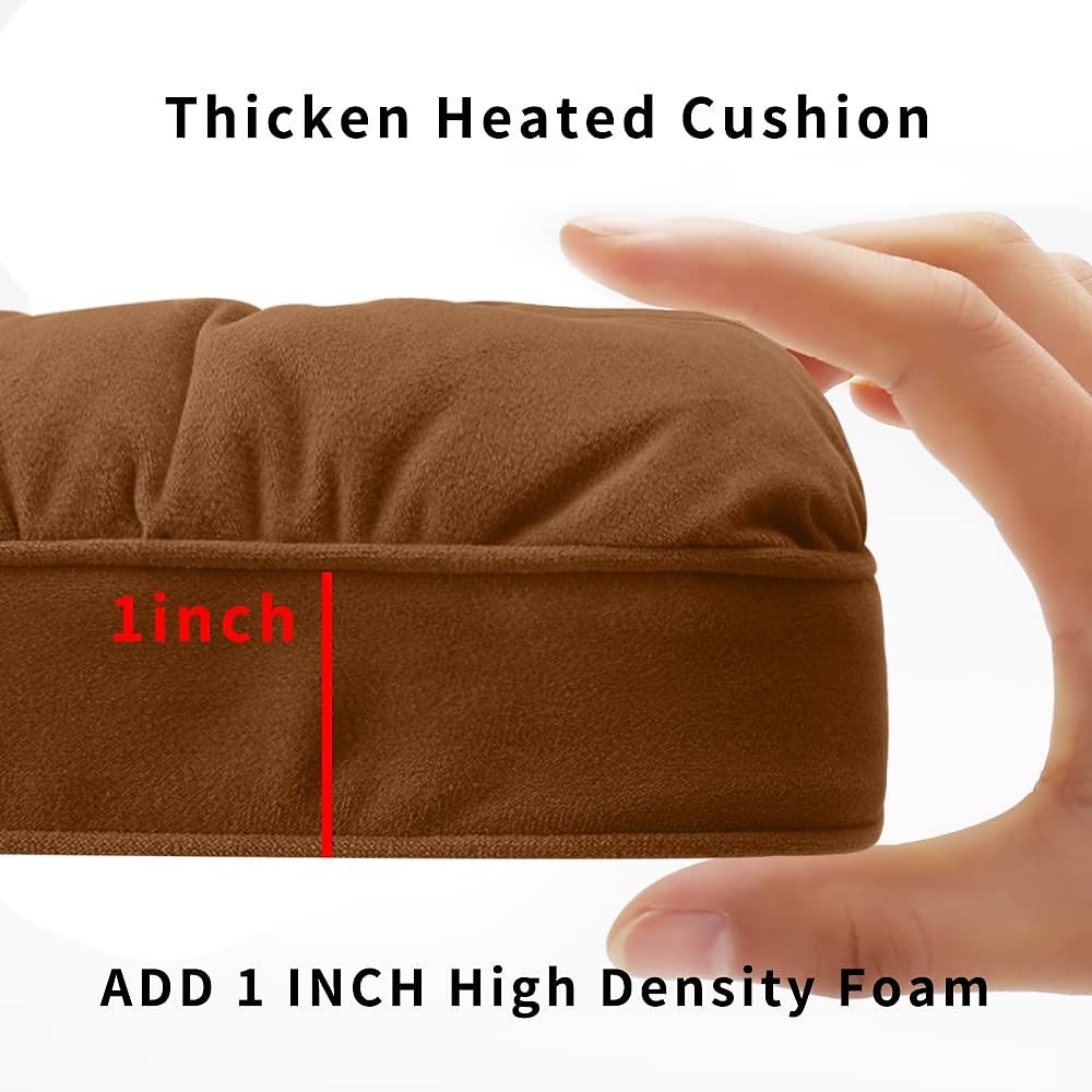 Thicken Seat Cushion,Electric Heated USB Power,Fast Heating,Non-Slip  Bottom,Portable Soft Office Chair Cushion for Warmer and Pain Relief 