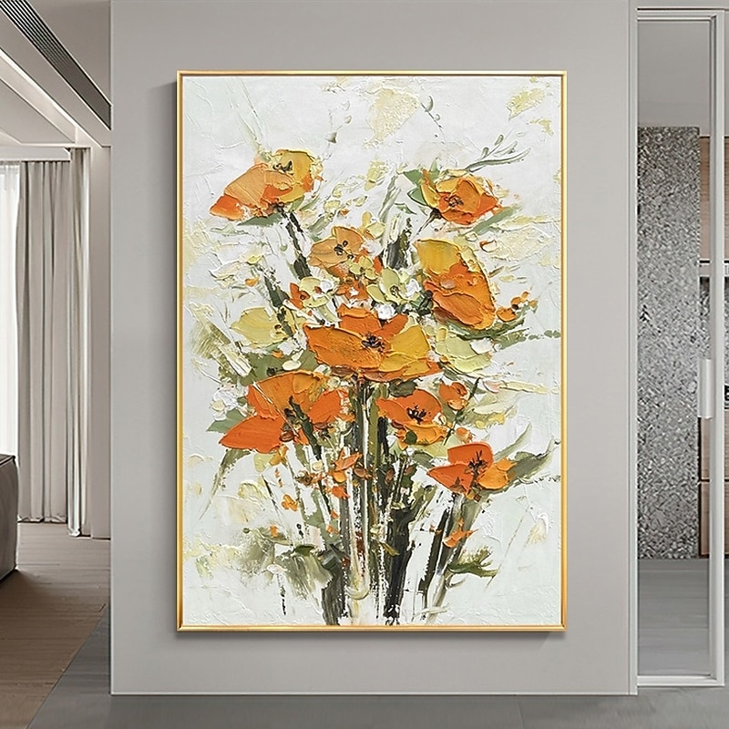 Handmade Hand Painted Oil Painting Wall Modern Fashion Abstract Flower Canvas Painting Home Decoration Decor Rolled Canvas Paingtings 2026 - $139.99 –P5