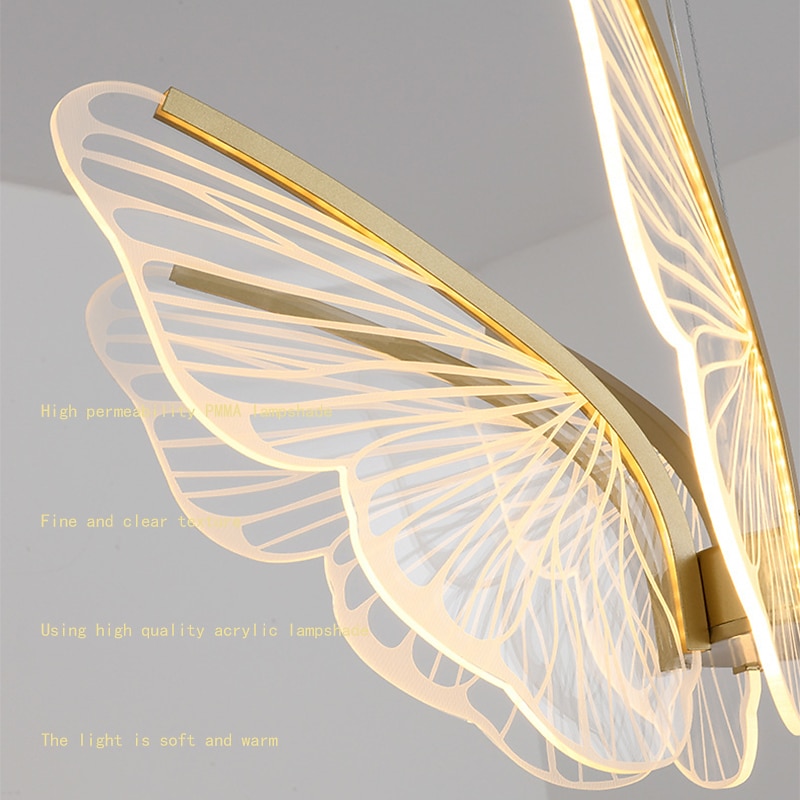 LED Pendant Light Butterfly Design 68cm Single Design Metal LED Nordic Style 220-240V 2025 - $464.29 –P8