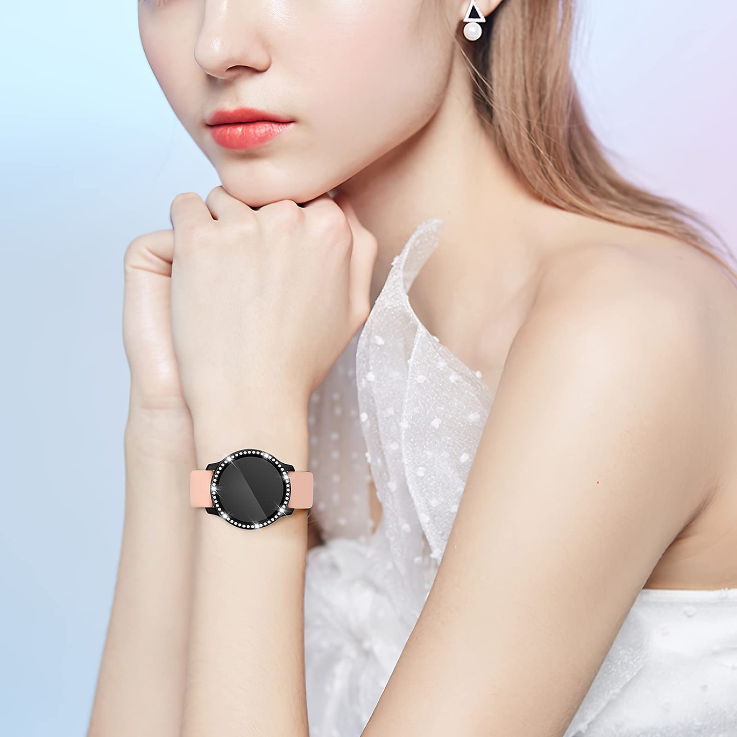 Diamond Case Watch Case Compatible with Samsung Galaxy Watch Active 2 40mm / Watch Active 2 44mm Shockproof Plastic / Hard PC Watch Cover 2025 - $9.99 –P6