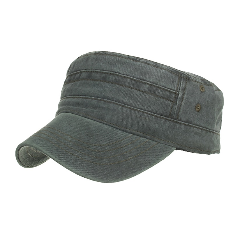 Per uomo Berretto militare Cappello da cadetto Nero Blu marino scuro Cotone Di tendenza Moderno Abbigliamento per il tempo libero Casual / quotidiano Liscio del 2025 a $18.99 –P4