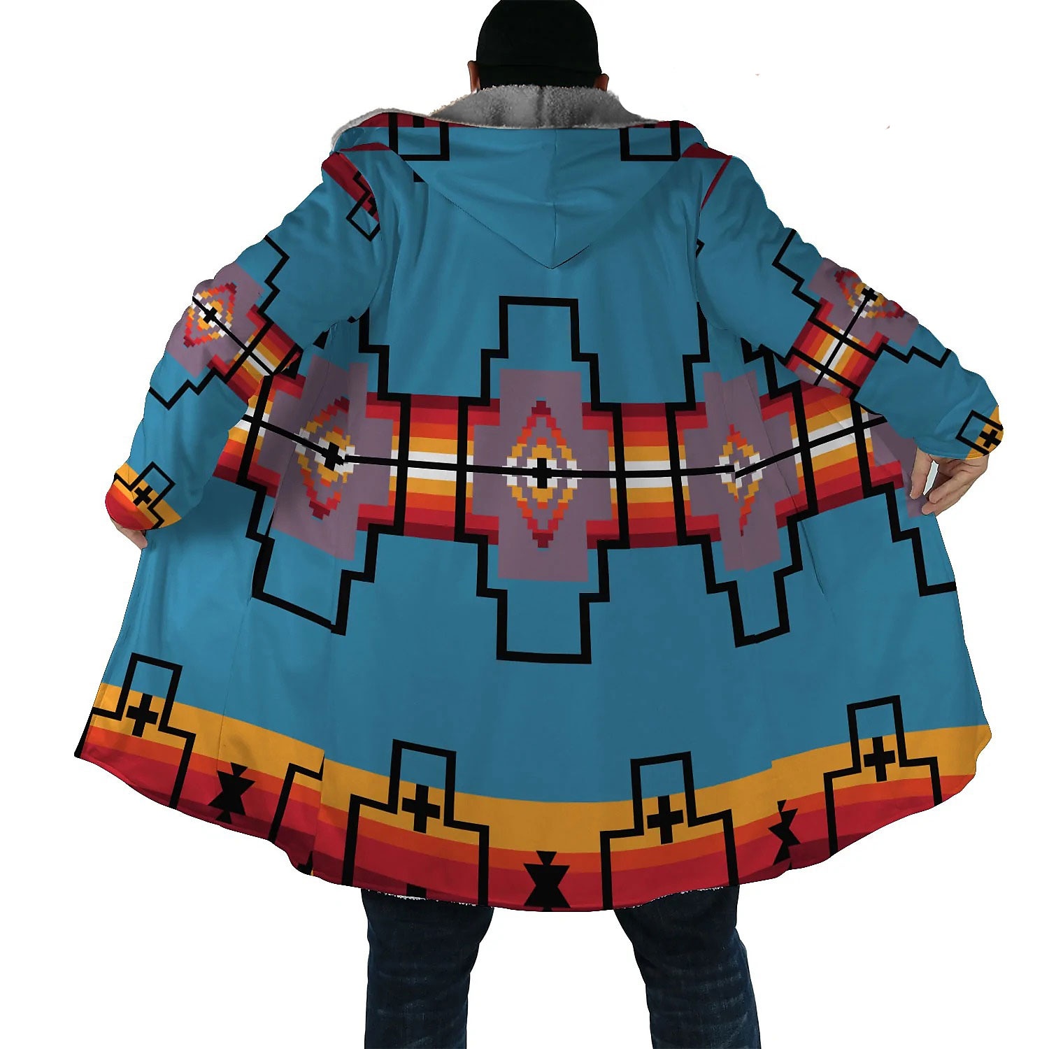 Men's Geometry Winter Coat Fleece Jacket Coat Warm Breathable Comfortable Streetwear Sport Ethnic Style Sports & Outdoor Daily Wear Going out Zipper Pocket Print Fall & Winter Hoodie Long Sleeve 2025 - $73.99 –P3