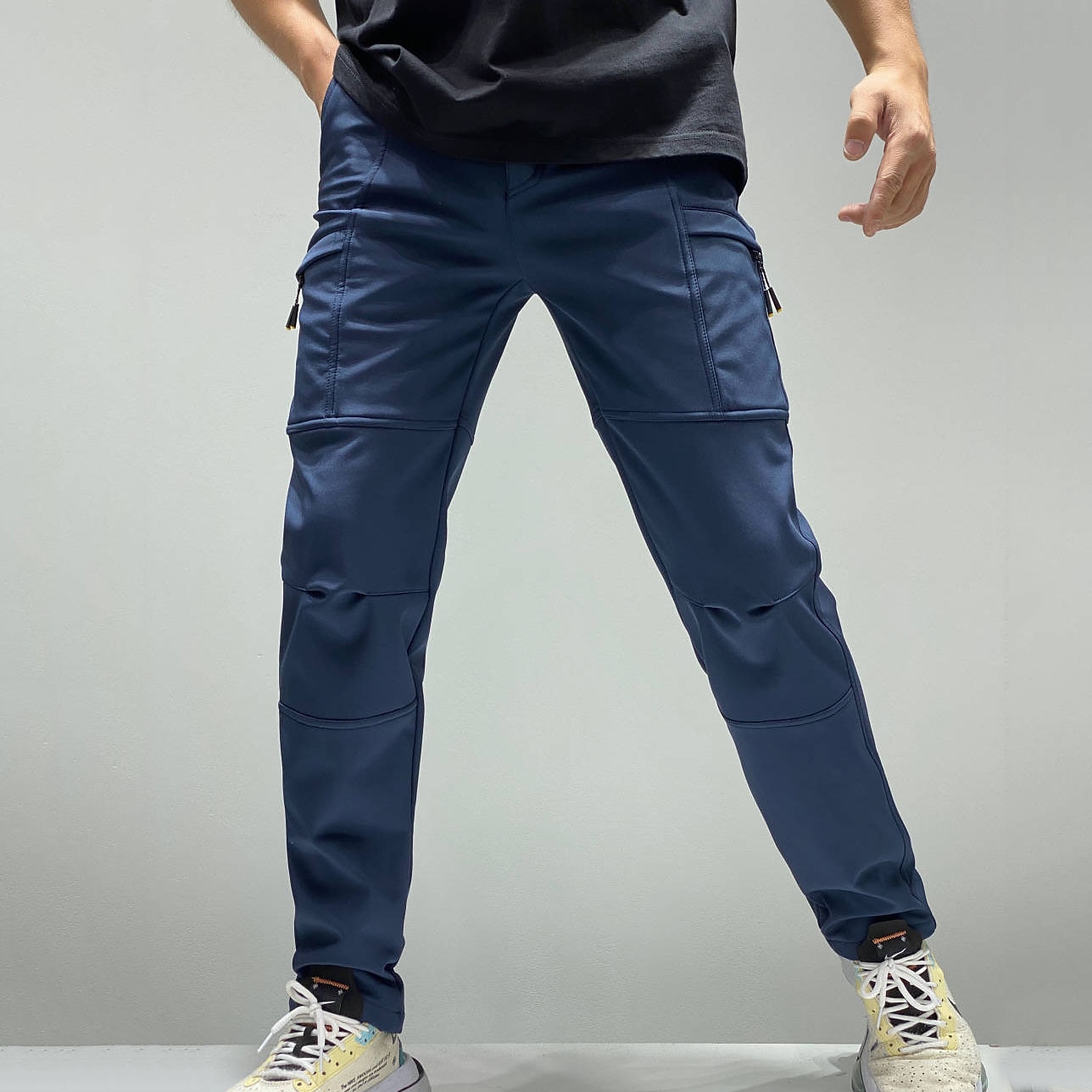 Per uomo Pantaloni da escursionismo impermeabili Pantaloni Foderati in Pile Pantaloni softshell Inverno Esterno Calore Termico Fodera in Pile Impermeabile Antivento Pantaloni Nero Blu marino Pile del 2025 a $48.99 –P5