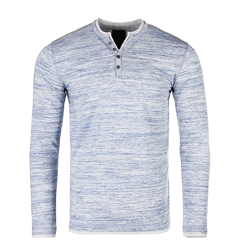 Per uomo Maglietta con bottoni Maglia Henley Maglietta Camicia a Maniche Lunghe Manica Lunga Henley Primavera & Estate Semplice Moda Streetwear Casual Quotidiano Bottoni All'aperto Sport Uscire Nero del 2025 a $24.99 –P4