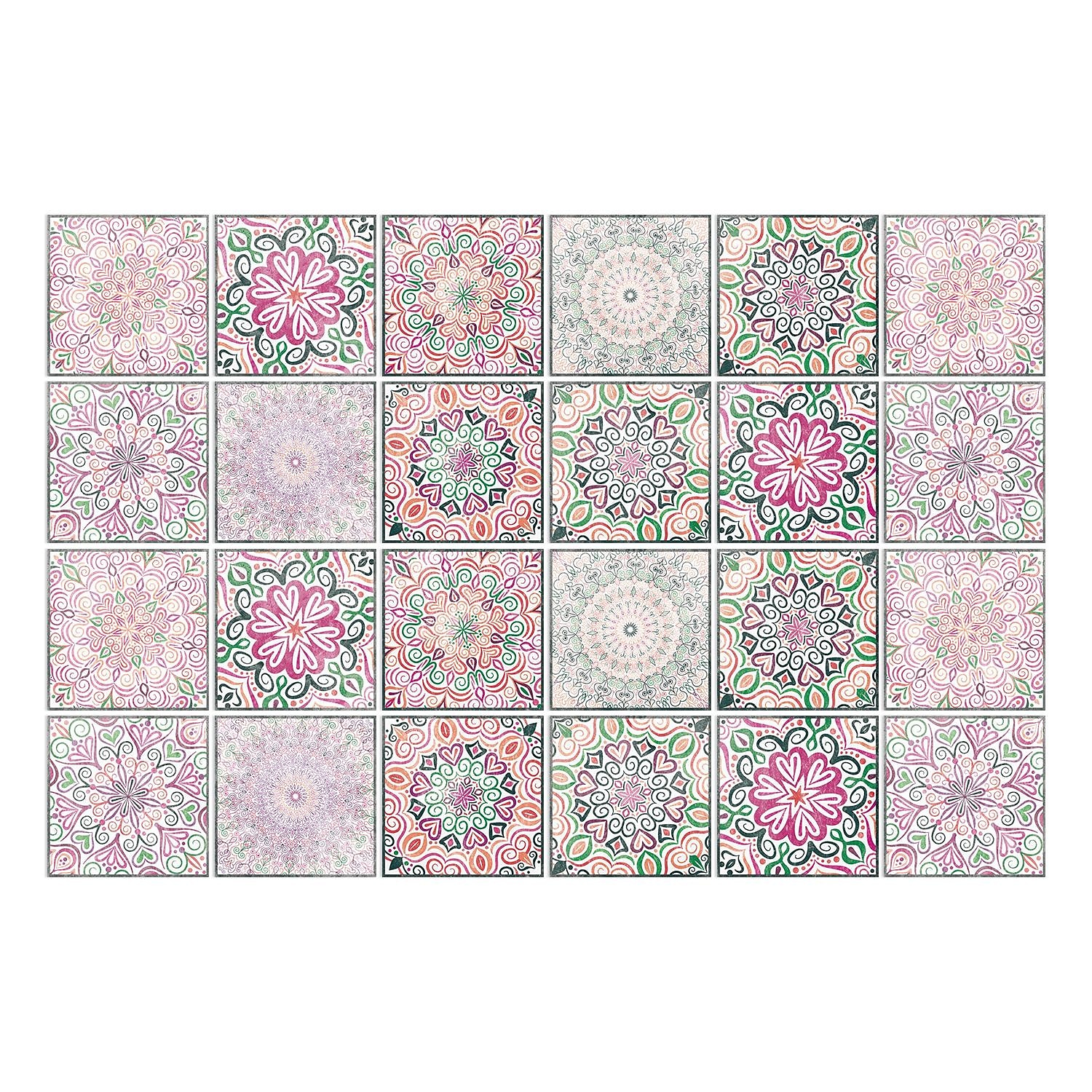 24 uds/48 Uds pegatinas de azulejos cocina creativa baño sala de estar pegatinas de pared autoadhesivas impermeables pegatinas de azulejos de moda 2025 - $13.99 –P5