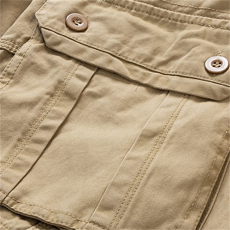 Herre Cargoshorts Shorts Shorts til turbruk 6 lommer عادي Komfort Pustende Knelengde Avslappet Daglig Gateklær 100 % bomull Sport Mote Blå Grønn Mikroelastisk 2025 - $21.99 –P10