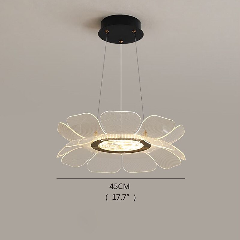 LED Pendant Lights Circle Design 45cm 3000-6000K 1-Light Lotus Leaf Acrylic Chandelier Lamp Modern Contemporary Style Kitchen Dining Home Bar Light 110-120V 220-240V 2025 - $326.79 –P3