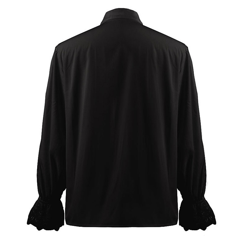 Retro Vintage Victorian Medieval Blouse / Shirt Cosplay Costume Masquerade Vampire Flounced Fancy Dress Men's Pirate Fantasy Royal Halloween Carnival Masquerade Event / Party Adults' Shirt 2025 - $16.49 –P4