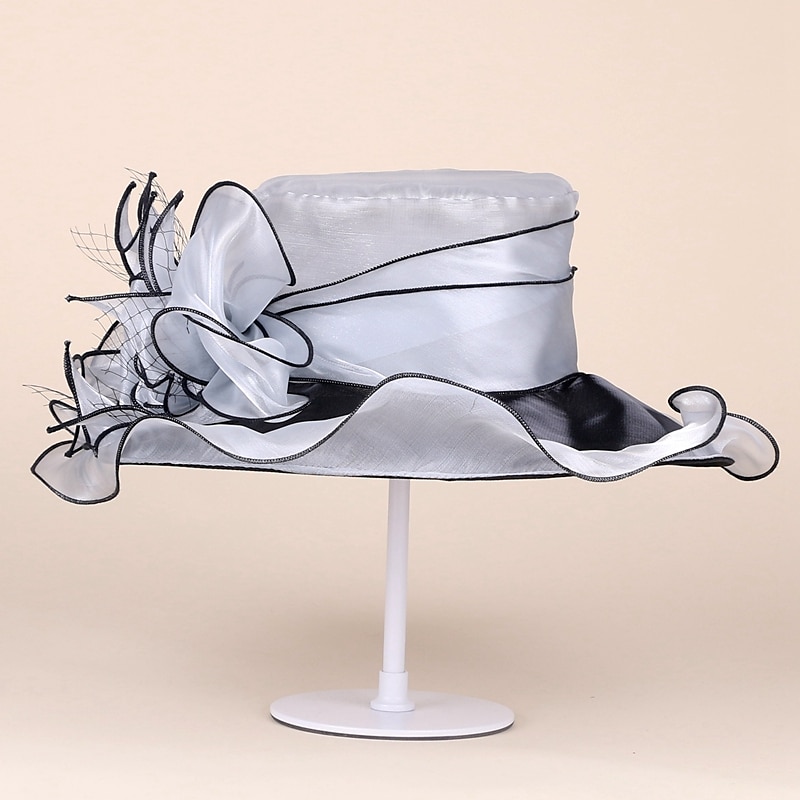 Chapéus de seda de gelo elegantes estilo clássico simples com laço 1 pc festa/noite/chá festa headpiece/ocasião especial/escritório & carreira/casual/aniversário/novo de 2025 por $28.99 –P5
