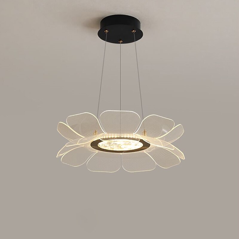 LED Pendant Lights Circle Design 45cm 3000-6000K 1-Light Lotus Leaf Acrylic Chandelier Lamp Modern Contemporary Style Kitchen Dining Home Bar Light 110-120V 220-240V 2025 - $326.79 –P1