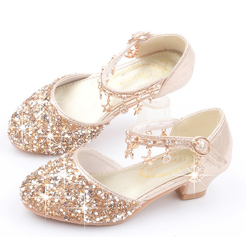 Zapatos de princesa Elsa de cuento de hadas de Frozen para niñas, película de cosplay, lentejuelas, Halloween, zapatos plateados, dorados y rosados, Halloween, carnaval, mascarada, disfraces de plástico de poliéster. 2026 - $47.99 –P9