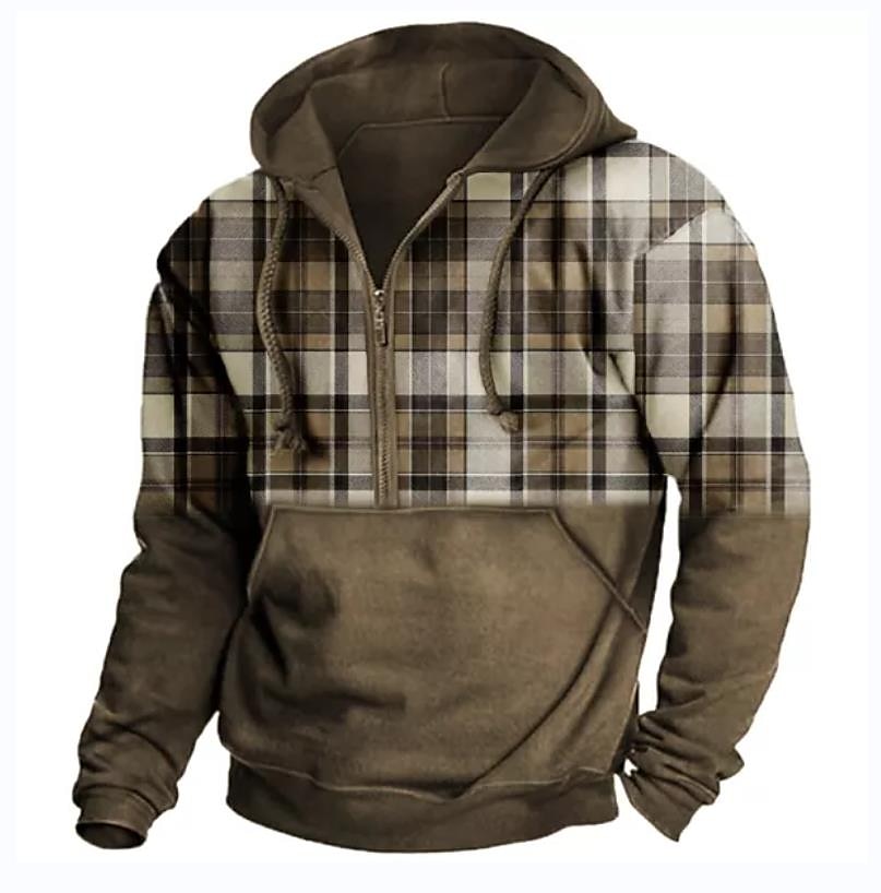 Hombre Estampados Sudadera Sudaderas Ropa de calle Design Manga Larga Con Capucha Casual Diario Deportes Amarillo Rojo Cremallera Estampado Primavera & Otoño Diseñador 2025 - $30.99 –P5