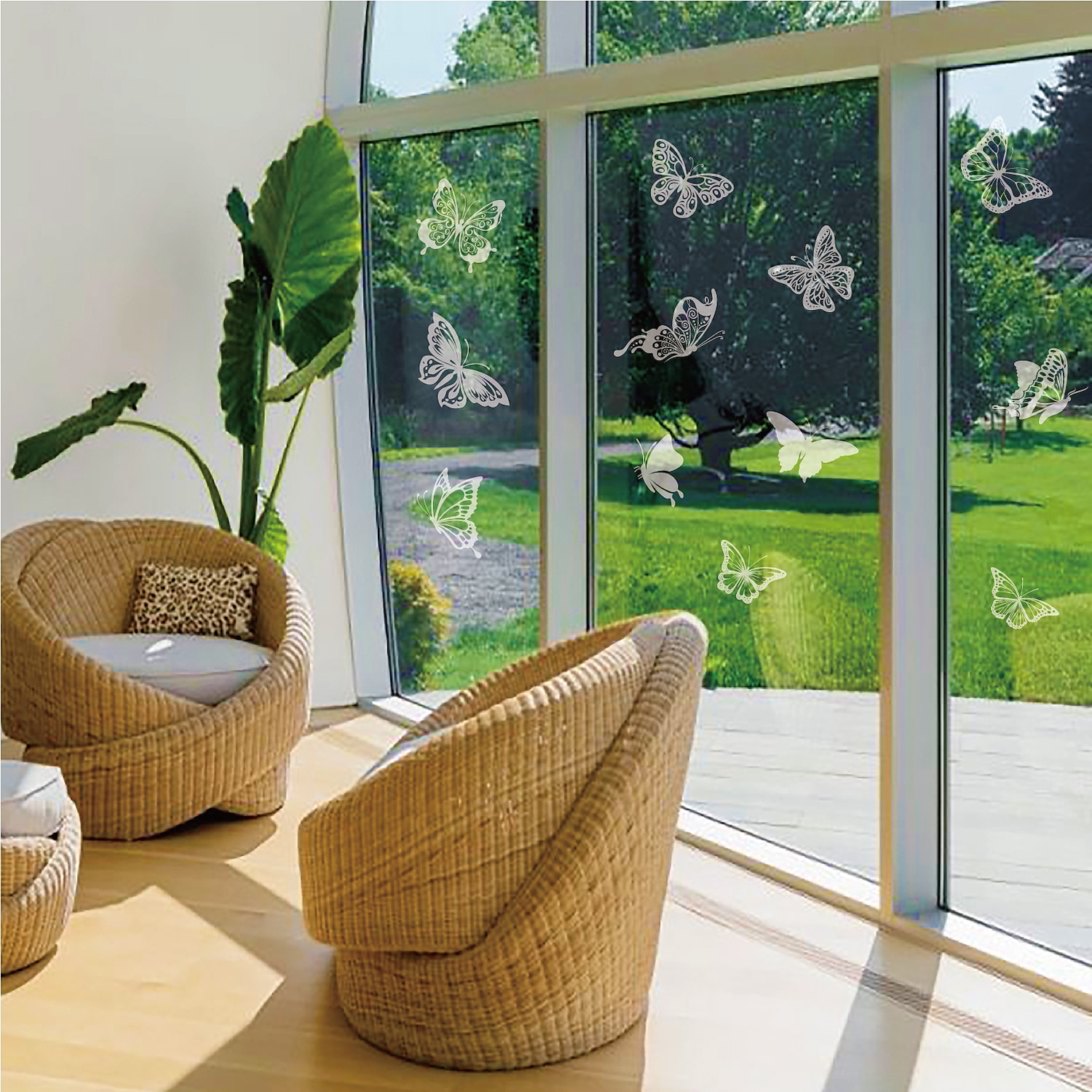 24pcs prevent birds from hitting windows sticker doors and windows pasted with large electrostatic butterflies 2025 - $18.99 –P5