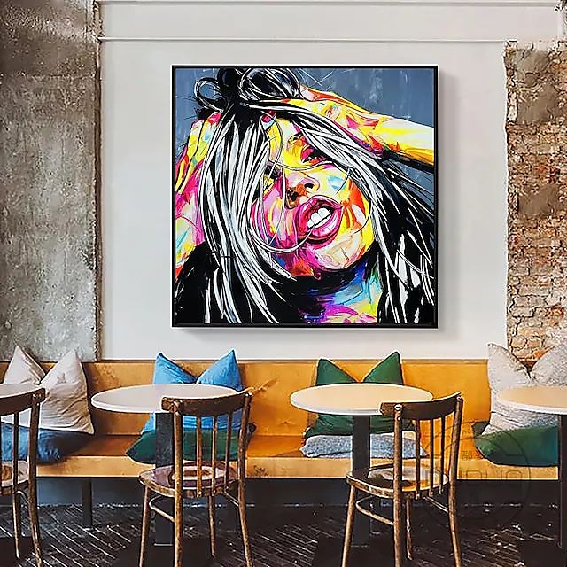 Handmade Oil Painting Canvas Wall Art Decoration Portrait Woman Abstract for Home Decor Rolled Frameless Unstretched Painting 2025 - $92.99 –P11
