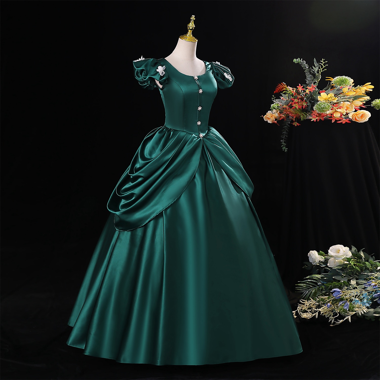 la meravigliosa signora maisel rococò abito medievale costume da festa in maschera costume da donna nero vintage cosplay festa in maschera halloween del 2026 a $151.99 –P7