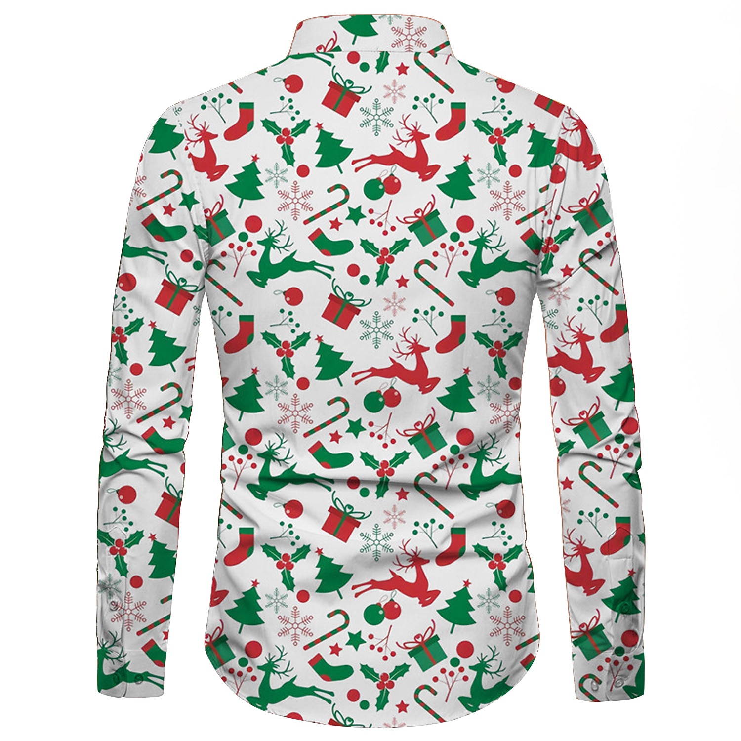 chemises imprimées pour hommes avec scène de Noël, chemises avec imprimés graphiques arbre élan, revers rouge vert violet vert bleu jaune, imprimé 3D, rue, décontracté, manches longues, boutonné, de 2025 ? $26.99 –P2