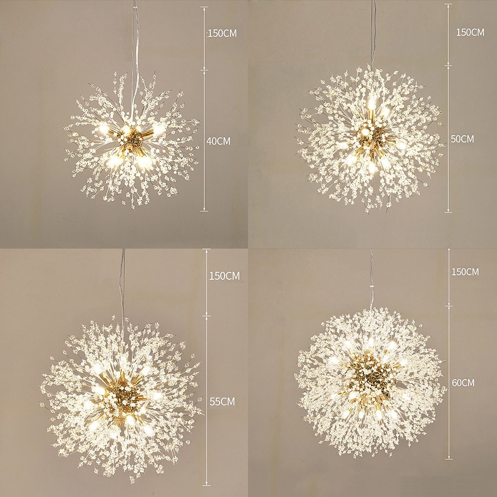 40/50/55/60 εκ. led μενταγιόν φωτιστικό σπούτνικ σχέδιο υδρόγειο μεταλλικό μοντέρνο στυλ υδρόγειο floral στυλ επιμεταλλωμένο καλλιτεχνικό μοντέρνο 220-240v 2026 - $250.59 –P1