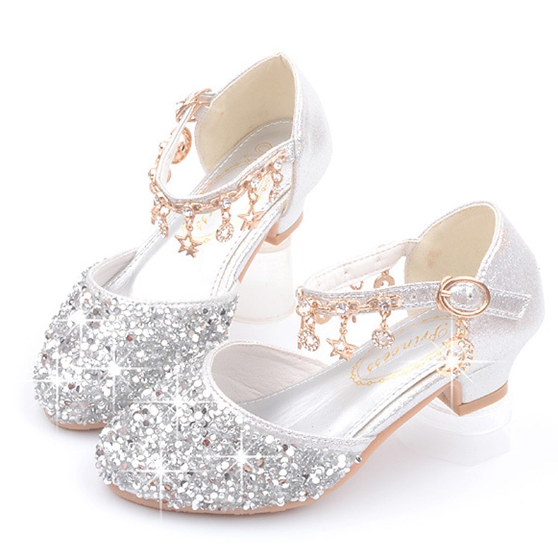 Zapatos de princesa Elsa de cuento de hadas de Frozen para niñas, película de cosplay, lentejuelas, Halloween, zapatos plateados, dorados y rosados, Halloween, carnaval, mascarada, disfraces de plástico de poliéster. 2026 - $47.99 –P11