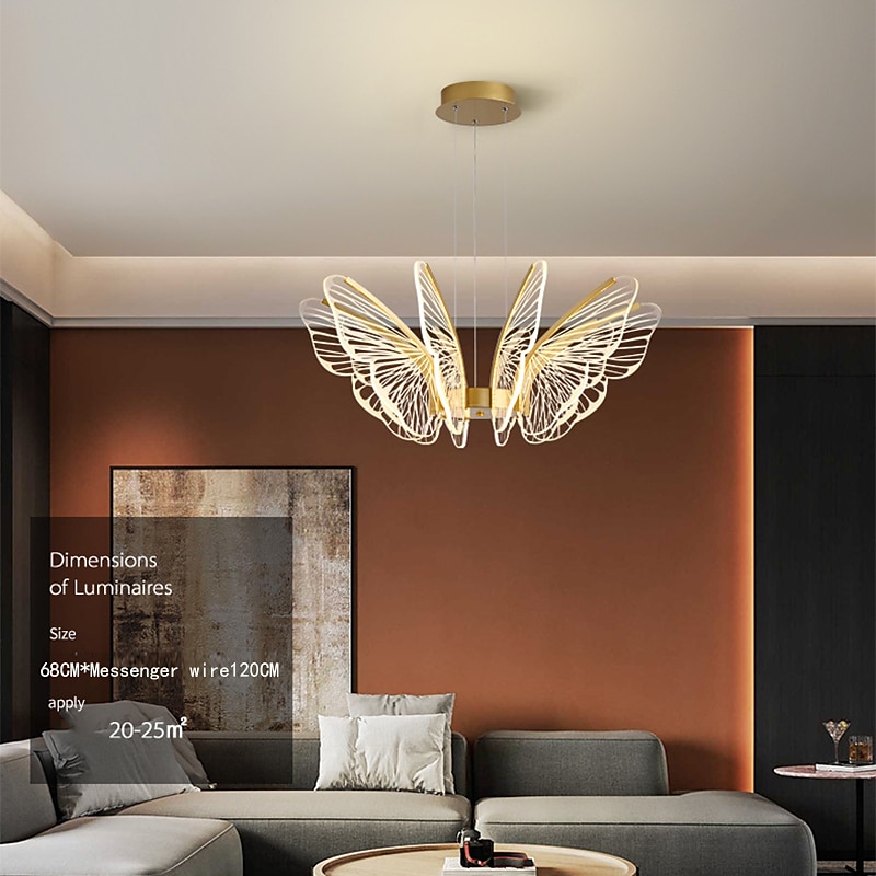 LED Pendant Light Butterfly Design 68cm Single Design Metal LED Nordic Style 220-240V 2025 - $464.29 –P4