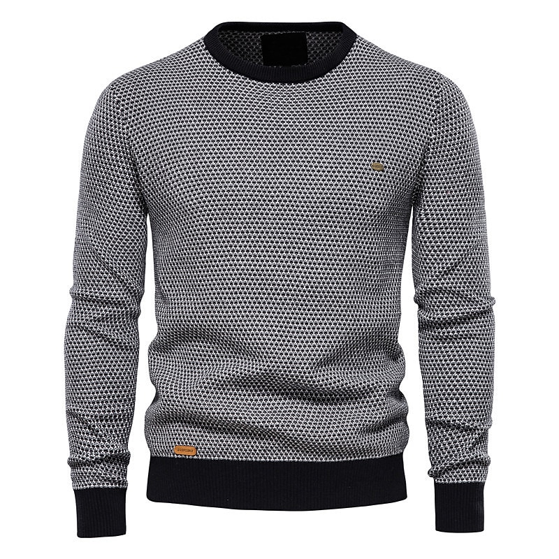Férfi Pulóver Bordázott Kötött Vágott Kötött Színes Terített nyak Divat Utcai sikk Szabadtéri Alkalmi Ruházat Ősz & tél Fekete Narancssárga M L XL 2025 - $40.99 –P2