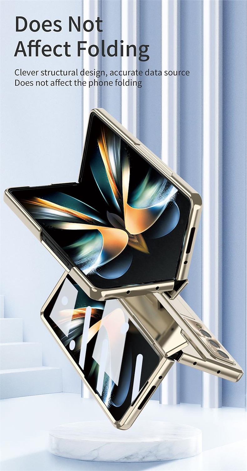 телефон Кейс для Назначение SSamsung Galaxy Z-сгиб 6 Z Fold 5 Z Fold 4 Z Fold 3 Чехол со стендом Флип Полная защита тела Однотонный ПК 2025 - $34.99 –P8