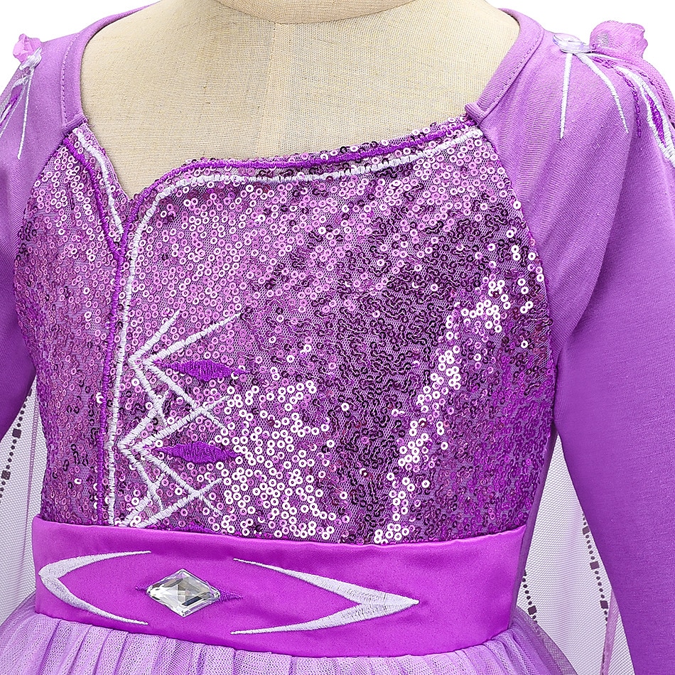 Semaine du livre 2026 La Reine des Neiges Glacial Conte de Fées Princesse Anna Robe de demoiselle d'honneur Costume de soirée à thème Robes en tulle Cosplay for Fille Enfant Noël Carnaval Mascarade de 2026 ? $51.39 –P8