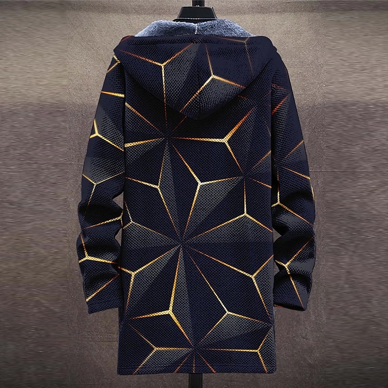 Homens 3D impressão Estampas Abstratas Gradual Casaco de inverno Casaco de lã Casaco Manter Quente Respirável Confortável Moda Roupa de rua Desporto Desportos e Ar livre Roupa Diária Para Noite Zíper de 2025 por $73.99 –P6