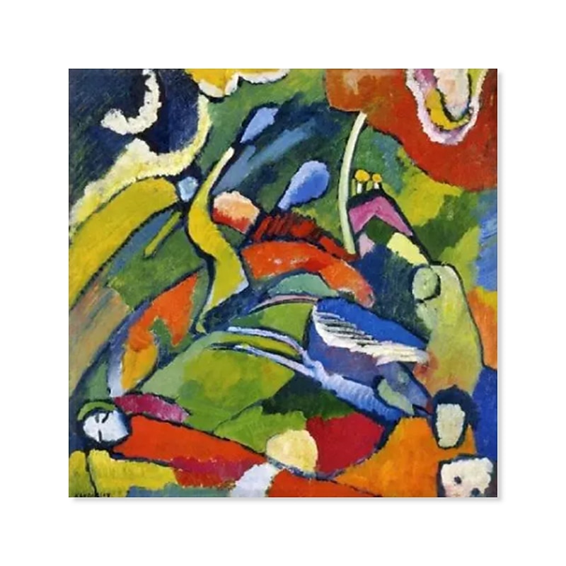 Famous Oil Painting Canvas Wall Art Decoration Wassily Kandinsky Abstract for Home Decor Rolled Frameless Unstretched Painting 2025 - GBP £64.38 –P2
