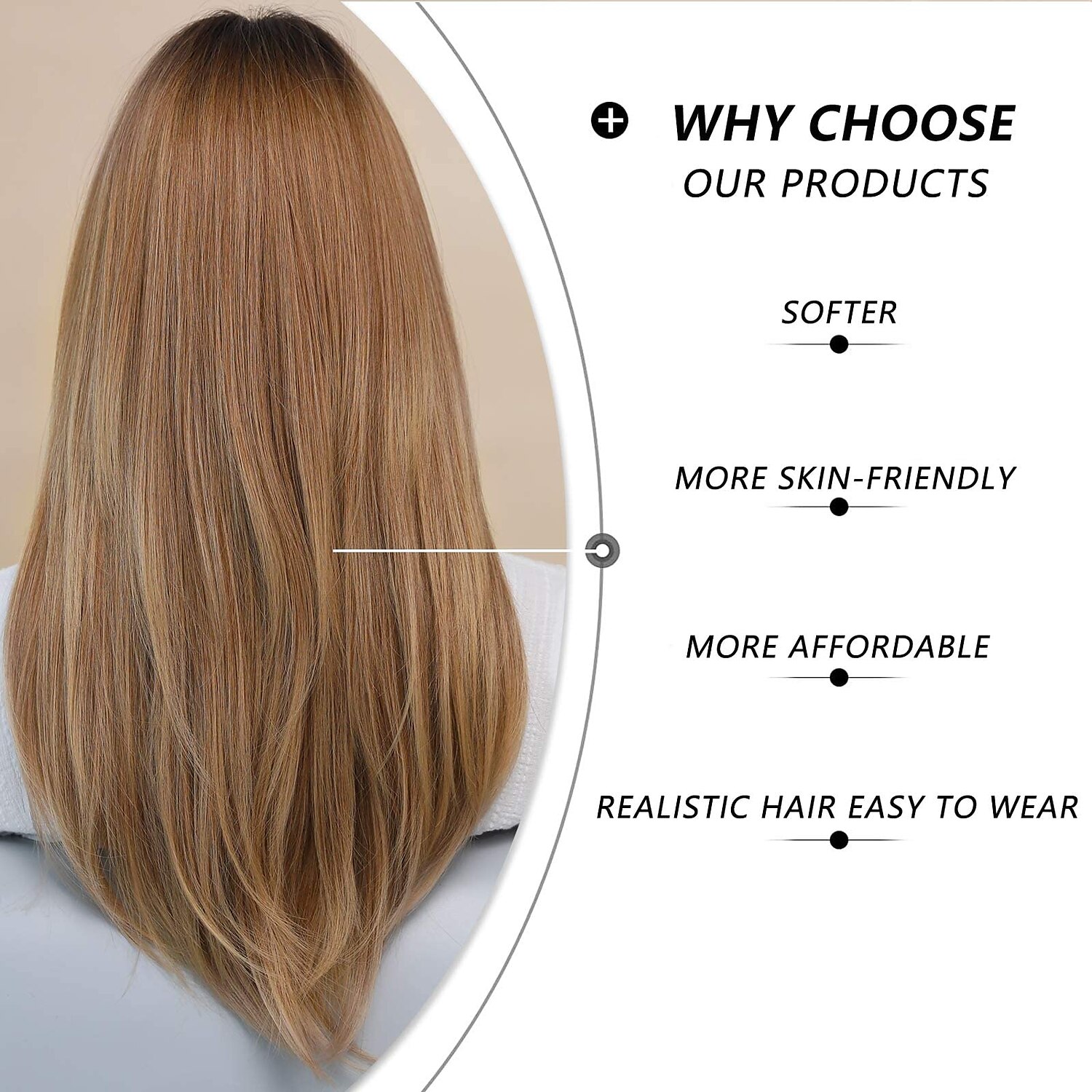 lange 613 blonde pruik met pony rechte pruiken voor vrouwenhittebestendige gelaagde synthetische pruiken voor dagelijks gebruik 2025 - $29.99 –P18
