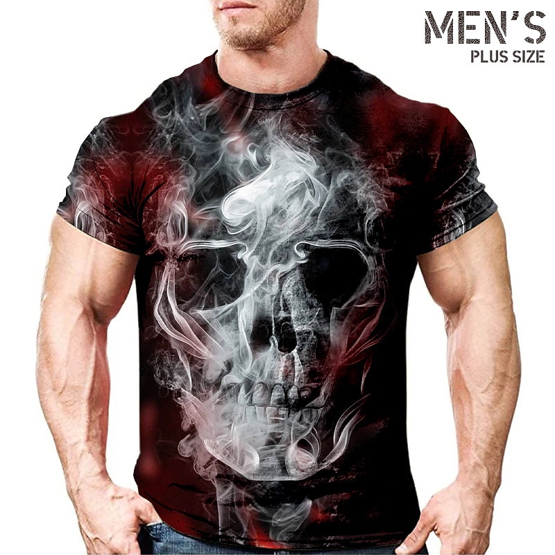 Voor heren Grote maten T-shirt Groot en klein Grafisch Strakke ronde hals Afdrukken Korte mouw Lente zomer Vintage Modieus Streetwear Basic Casual Sport Tops 2026 - $20.99 –P1
