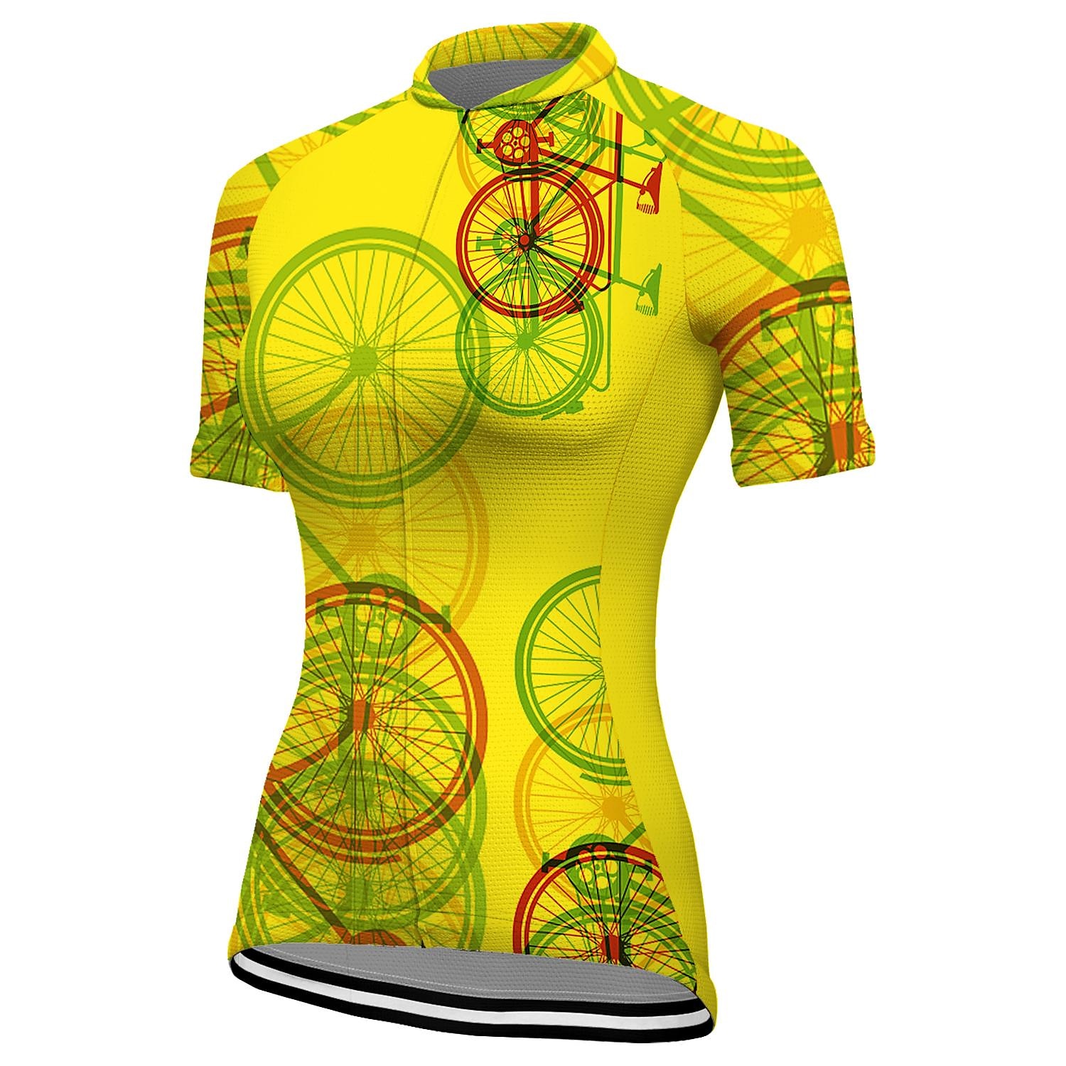 Dam Cykeltröja Kortärmad Cykel Tröja Överdelar med 3 bakfickor Bergscykling Vägcykling Andningsfunktion Snabb tork Fuktabsorberande Reflexremsa Gul Mörkgrön Rosenröd Grafisk sporter Kläder 2025 - $28.99 –P6