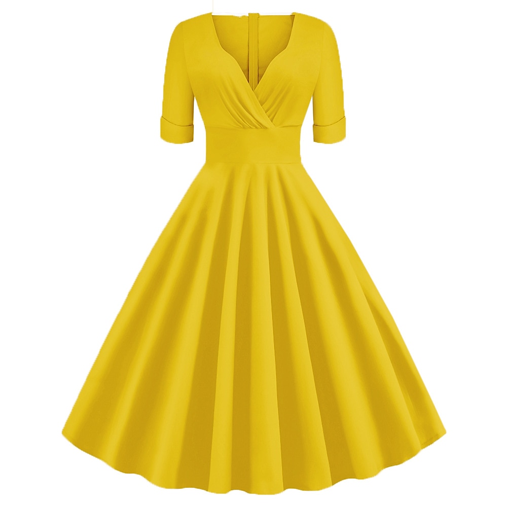 1950s Retro Vintage Cocktail Dress Swing Dress Flare Dress Fancy Dress  Women's Masquerade Party / Evening Bachelorette Party Adults' Dress  Homecoming Dresses 2026 - 36.99
