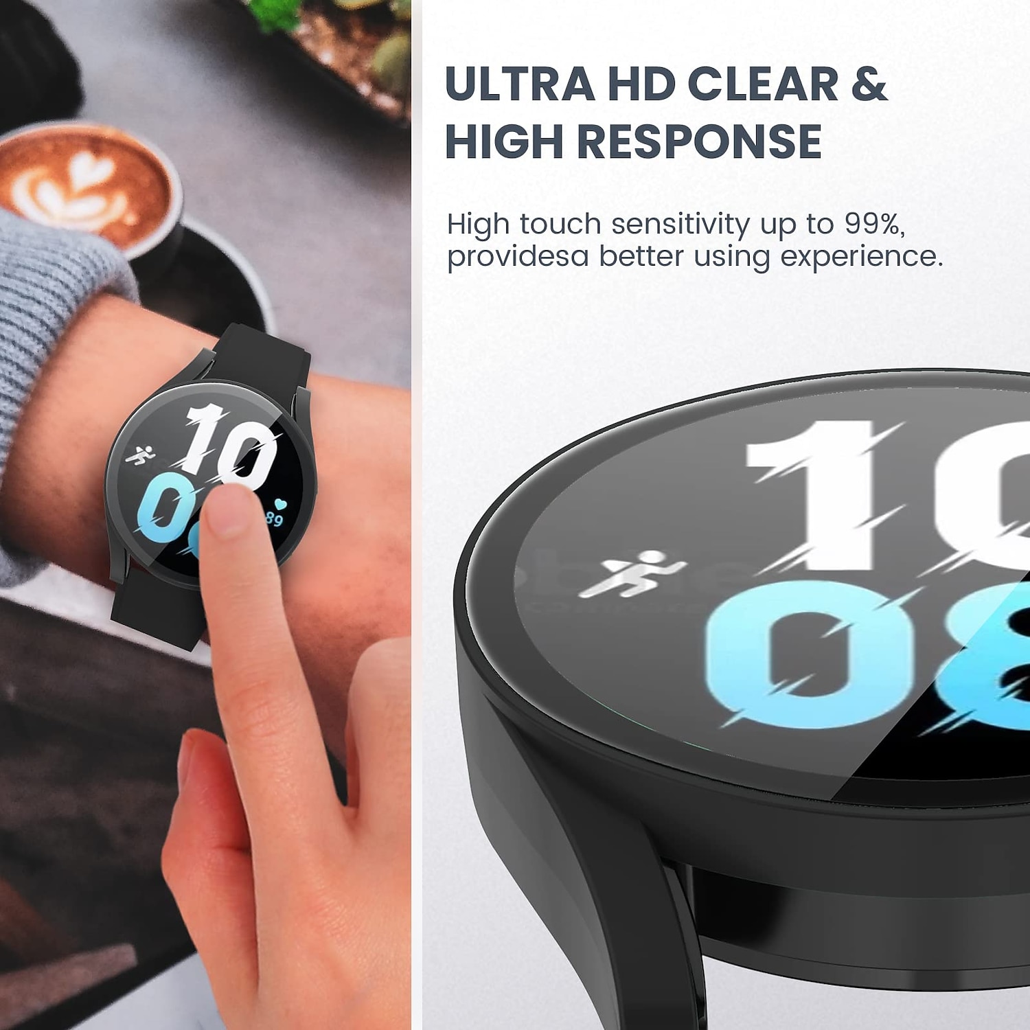 3 عبوات مشاهدة حالة مع حامي الشاشة متوافق مع Samsung Galaxy Watch 5 40mm / Watch 5 44mm / مشاهدة 4 40 مم / مشاهدة 4 44 مم مقاومة للخدش وعر، خشن، قاس غطاء كامل ممتص الصدمات زجاج مقوى / جهاز كمبيوتر صلب 2025 - $13.99 –P6