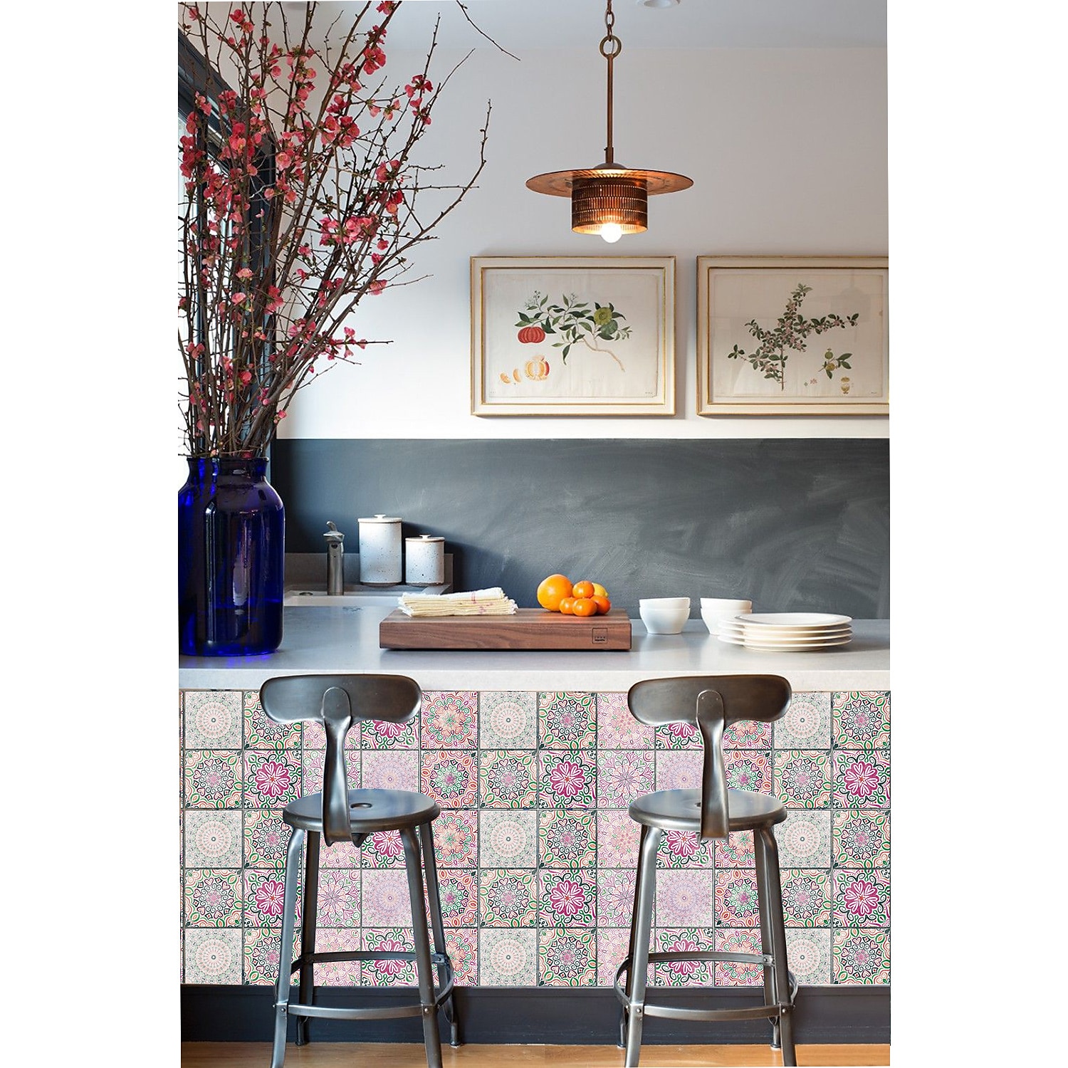 24 uds/48 Uds pegatinas de azulejos cocina creativa baño sala de estar pegatinas de pared autoadhesivas impermeables pegatinas de azulejos de moda 2025 - $13.99 –P9