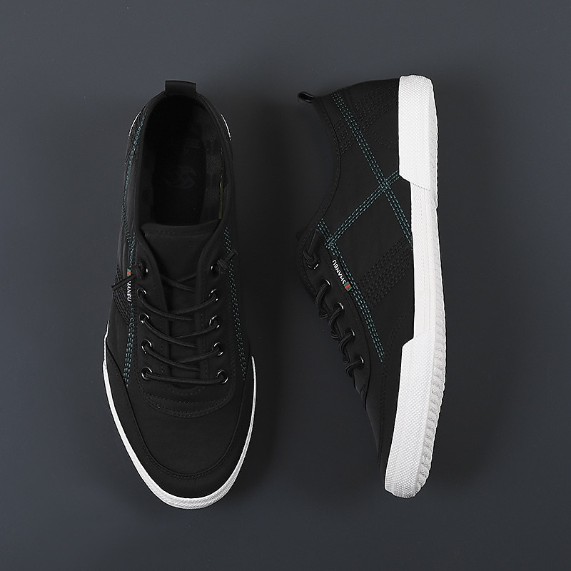 Grå herrsneakers i nylon med snörning – lätta, ventilerande lågskor för vardagsbruk, resor och helgutflykter 2025 - $42.99 –P4