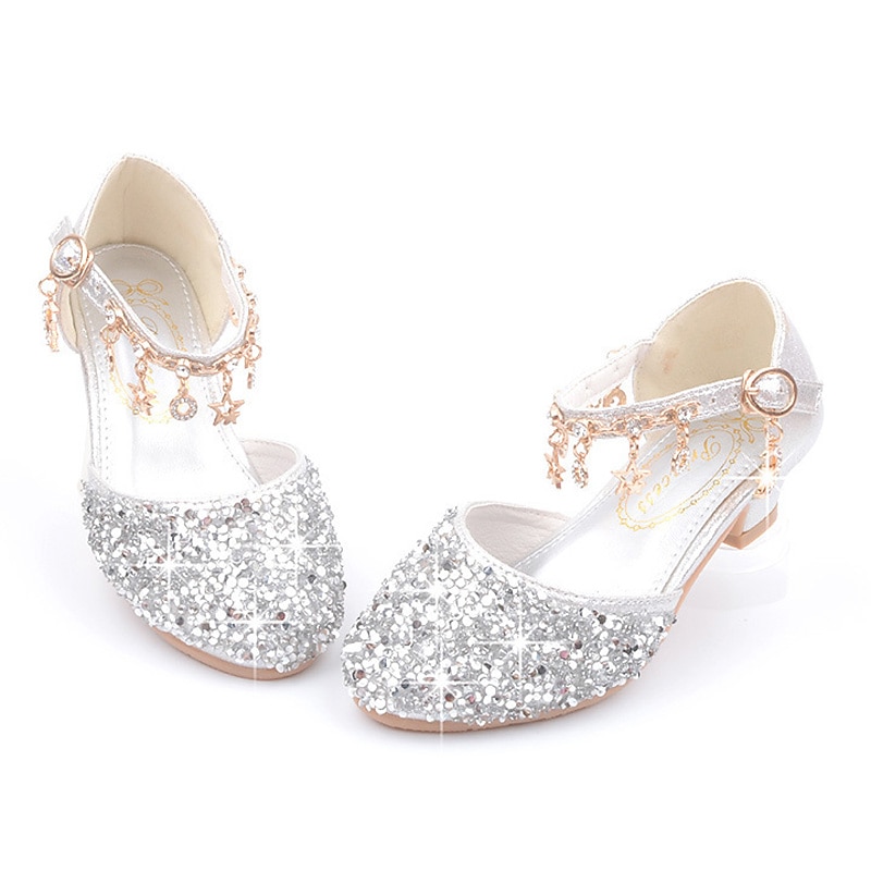 Zapatos de princesa Elsa de cuento de hadas de Frozen para niñas, película de cosplay, lentejuelas, Halloween, zapatos plateados, dorados y rosados, Halloween, carnaval, mascarada, disfraces de plástico de poliéster. 2026 - $47.99 –P10